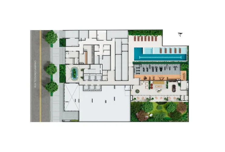 Studio, 1 ou 2 Dorms. | Implantação