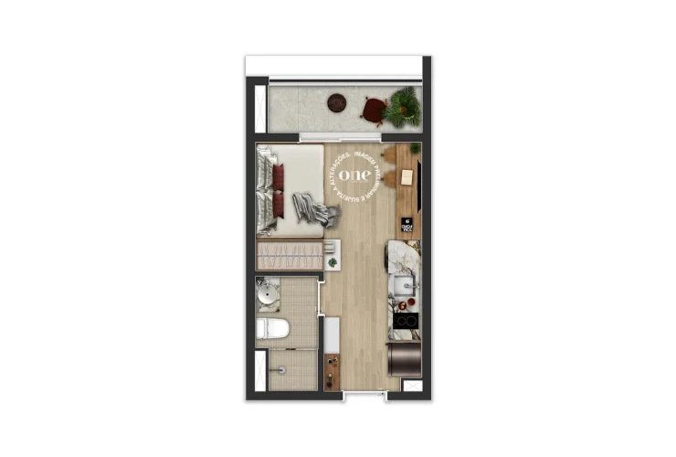 Studio 22m² | Very Estação Faria Lima