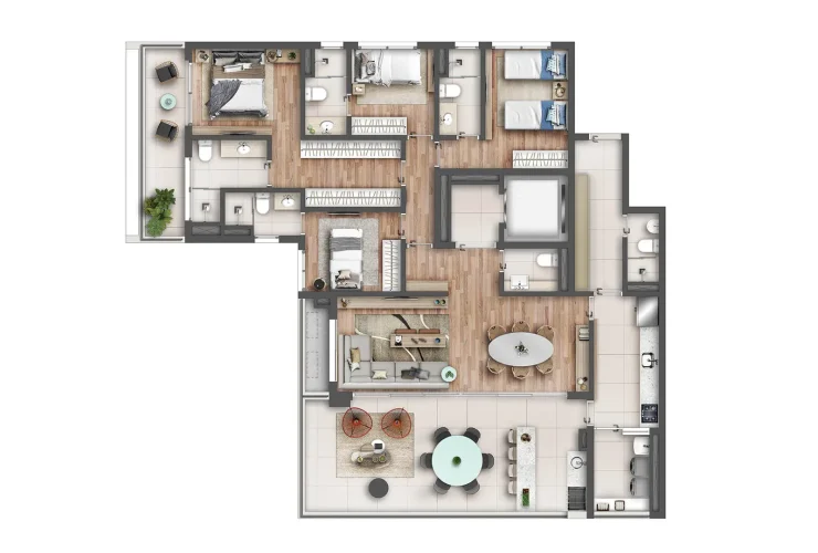 Studio, 4 Dorms. e Duplex | 4 Dorms. - 184m²