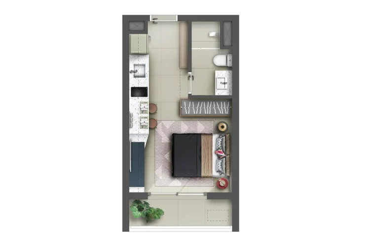 Studio, 4 Dorms. e Duplex | Studio - 25m²