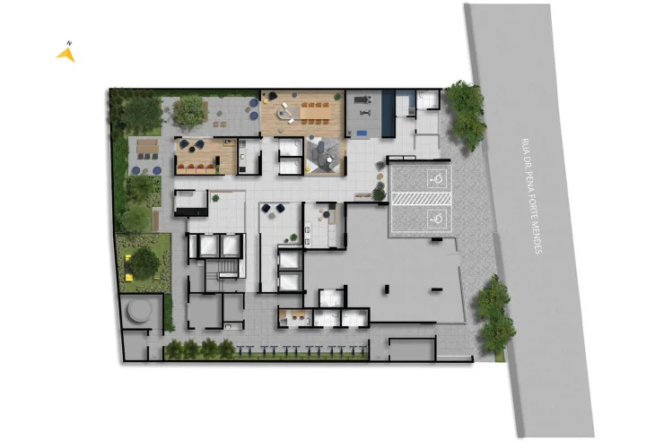 Studio e 1 Dorm. | Implantação Térreo
