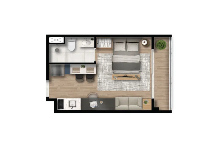 Studio e 1 Dorm. | Studio - 24m²