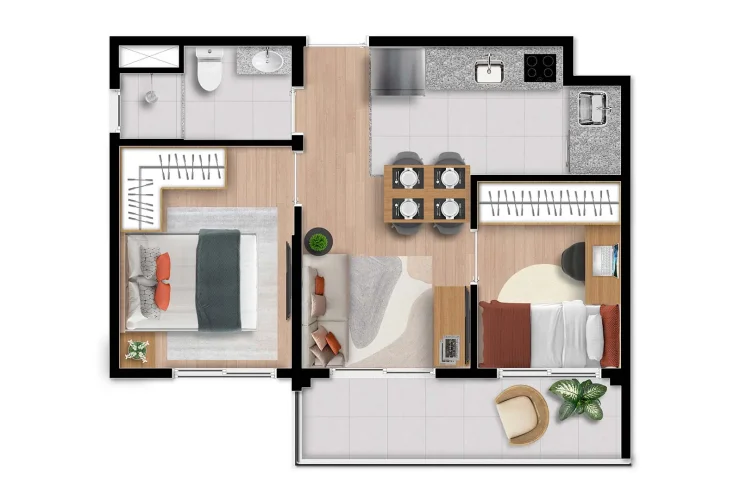 Studio, 1 e 2 Dorms. | 2 Dorms. Final 11
