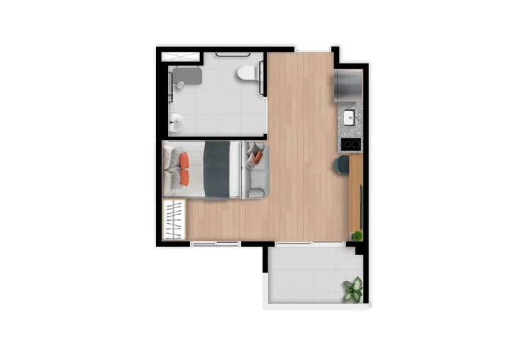 Studio, 1 e 2 Dorms. | Flat PCD Acessível