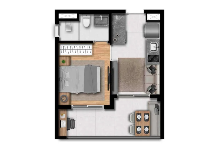 Studios, 1 e 2 Dorms. | 1 Dorm. - 30m²
