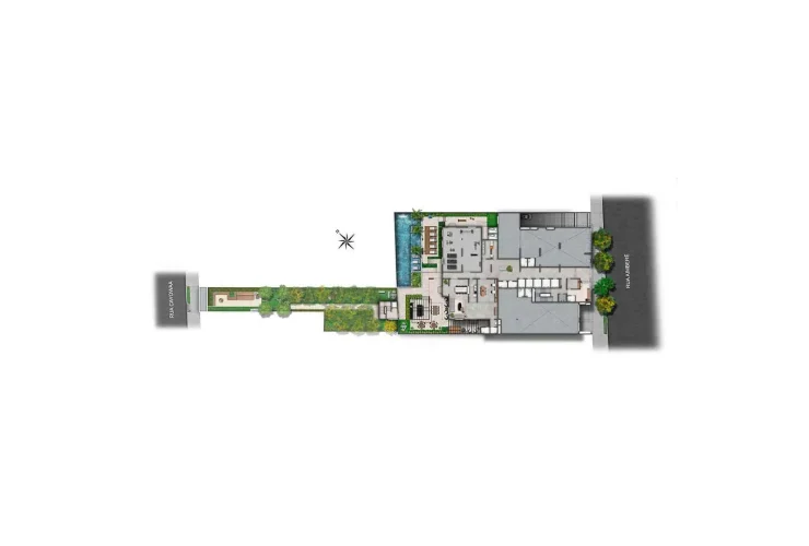 Studios, 1 e 2 Dorms. | Implatanção térreo